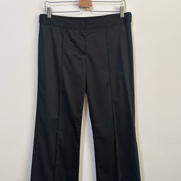 BCBGMaxazria Wendy Bell Bottom Pants 8 TALL Black Slacks 32x34 Career NEW - Picture 3 of 8